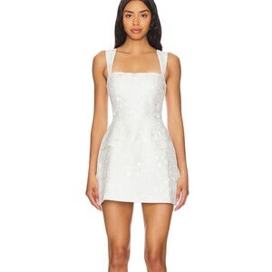 Amanda Uprichard White Brocade Mini Dress